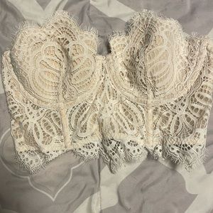 White lace corset Victoria secret
